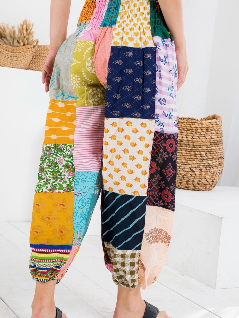 Woman’s Multicolor patchwork pants - Picture 4 of 4